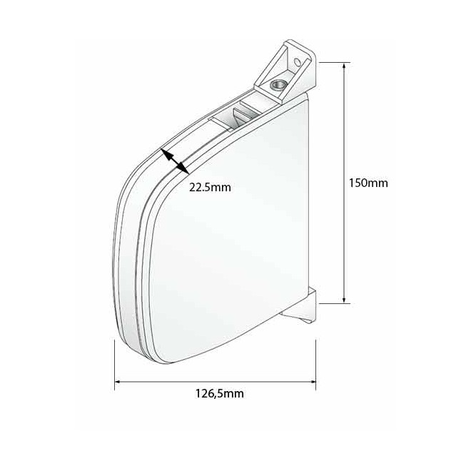 Enrouleur SWING BLANC Pivotant + sangle 14mm