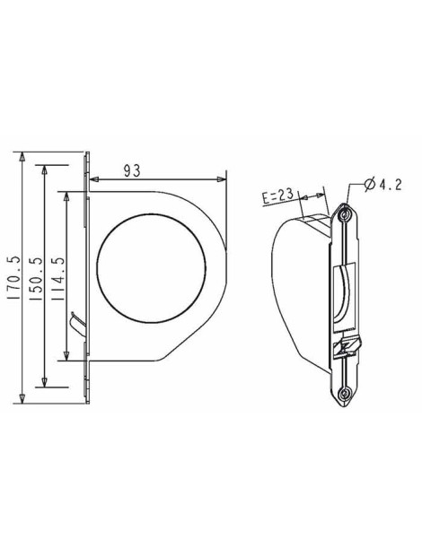 Enrouleur à encastrer + 5.5M sangle 14mm