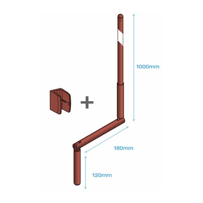 Manivelle Complète Marron + CLIP T1M Manivelle Complète Marron + CLIP T1M