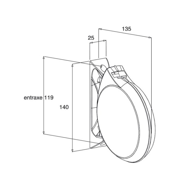 Enrouleur à sangle CONVIV Blanc + sangle 14mm