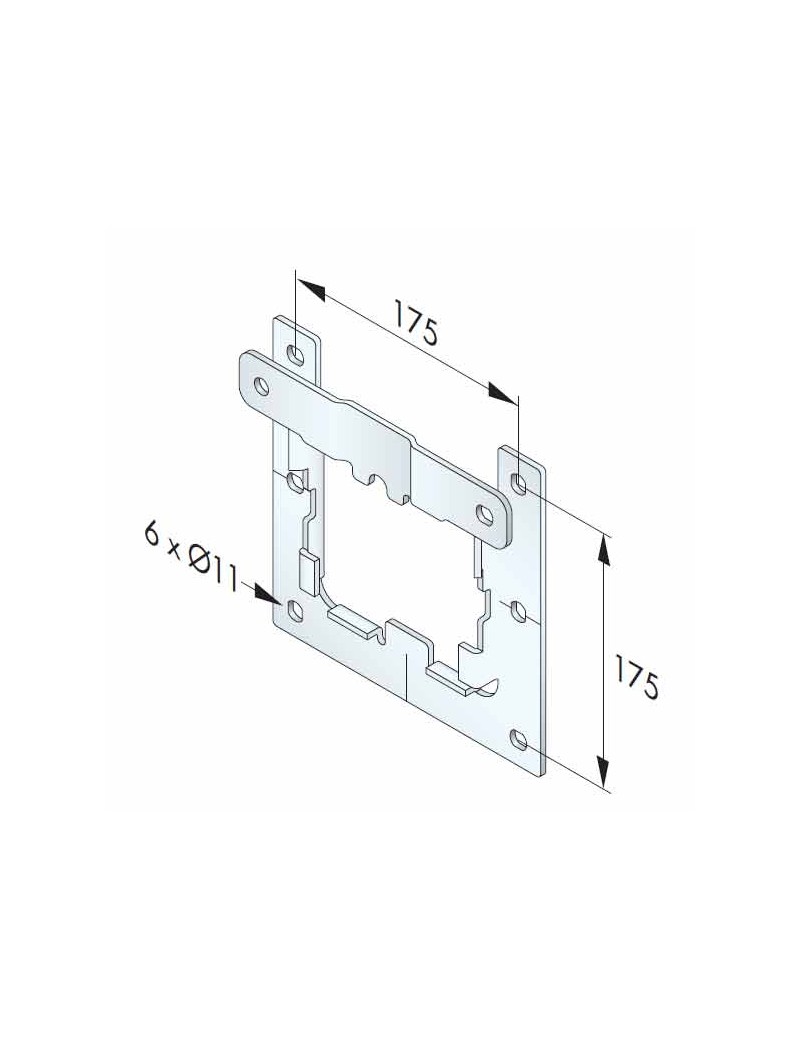 Support moteur T8 S 175x175mm
