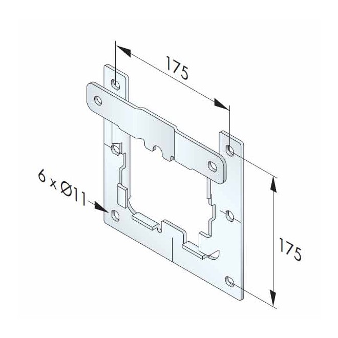 Support moteur T8 S 175x175mm
