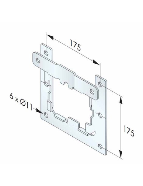 Support moteur T8 S 175x175mm