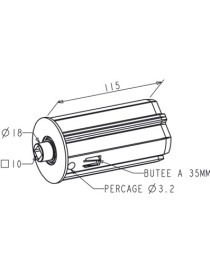 Embout Escamotable ZF 64 - Palier Diam. 18 / Carré 10