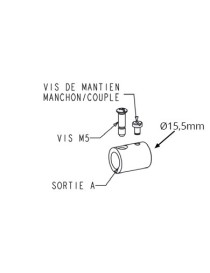 Manchon adaptateur couple conique - 6 pans de 10mm