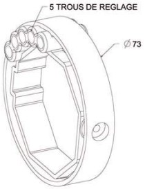 Bague verrou pour tube Octo50