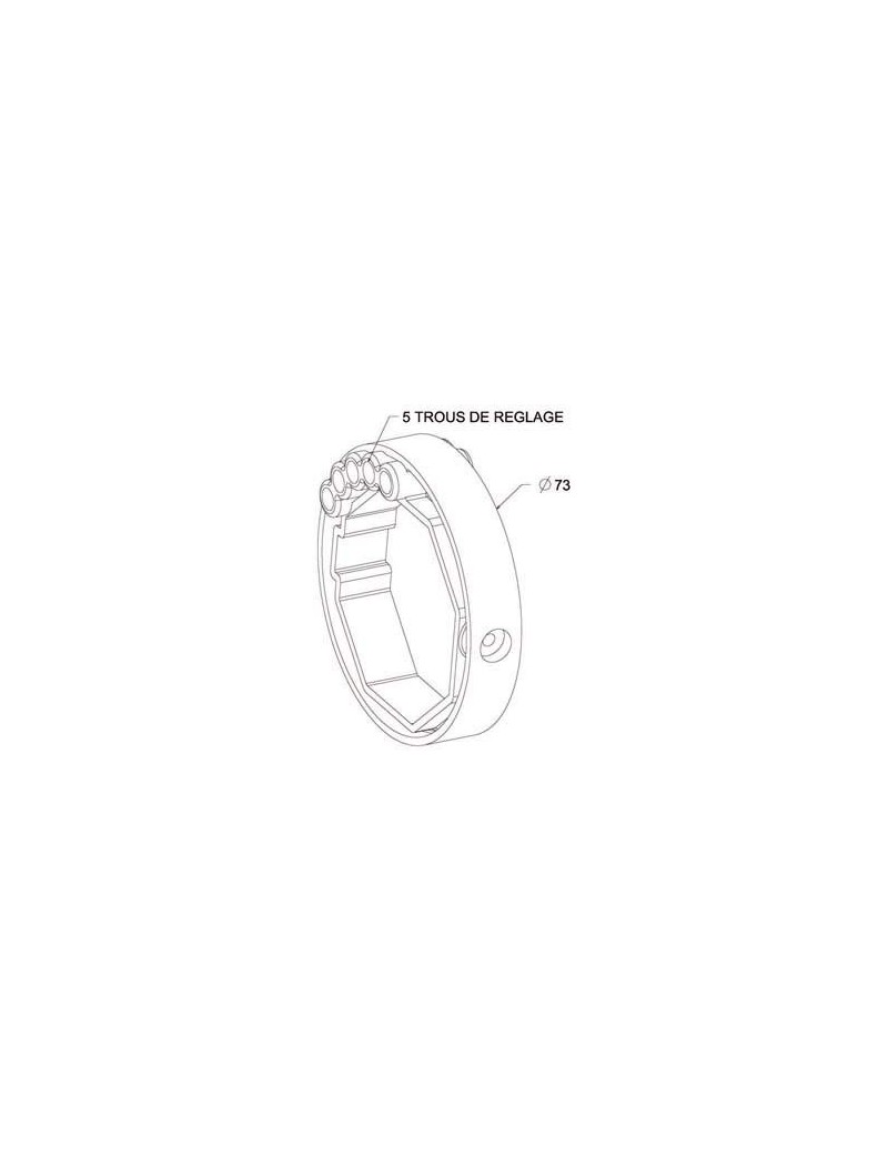 Bague verrou pour tube Octo50