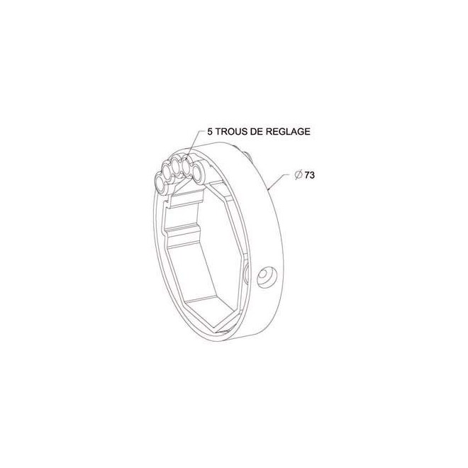 Bague verrou pour tube Octo50 Bague verrou pour tube Octo50