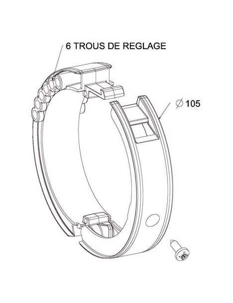 Bague BlockSur Porte de Garage sur tube ZF 80