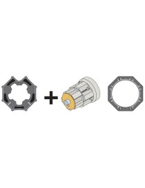 adaptations moteur simu-Somfy Ø50 - Tube Octogonal 60 + roue abs
