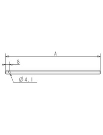Tige Passe caisson 6pans7 570mm de long