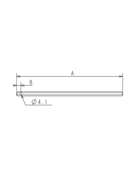 Tige Passe caisson 6pans7 570mm de long
