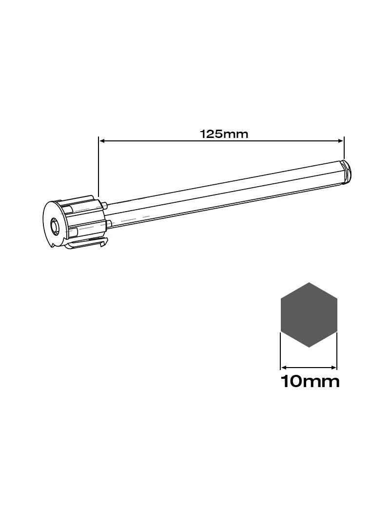 Moyeu Deprat avec axe Hexagonal de 10mm