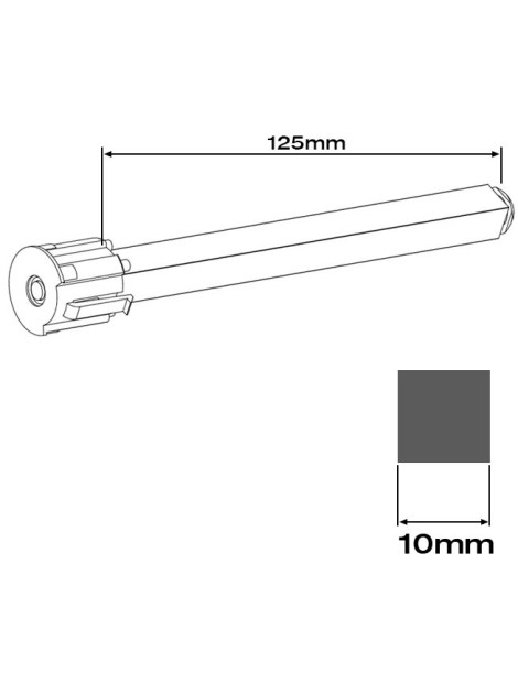 Moyeu Deprat avec axe Carré de 10mm