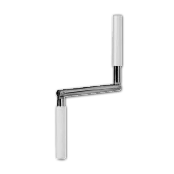 Poignée de Manivelle pour tringle Ø14 Blanc Poignée de Manivelle pour tringle Ø14 Blanc