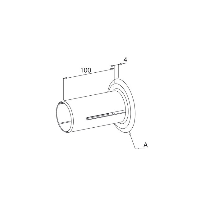 Flasque coulissant tube ZF45 Diamètre 138mm
