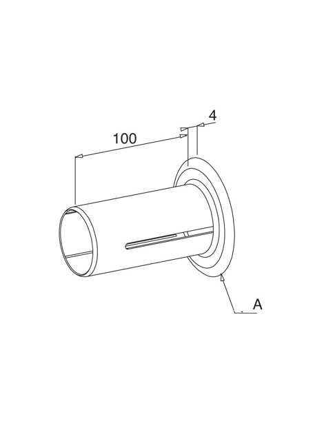 Flasque coulissant tube ZF45 Diamètre 138mm