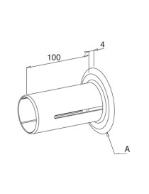 Flasque coulissant tube ZF45 Diamètre 138mm