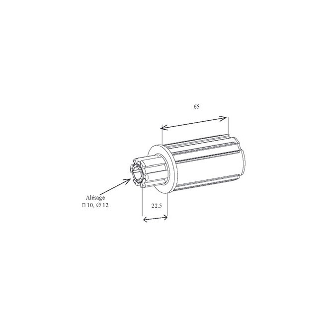 Embout ZF45 - Crabot mâle -C10/D12 Embout ZF45 - Crabot mâle -C10/D12