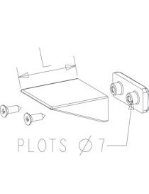 Equerre à contre-plaque Blanche