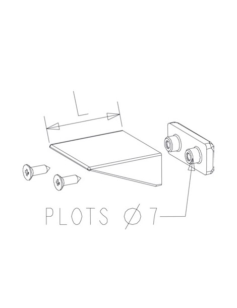 Equerre à contre-plaque Blanche