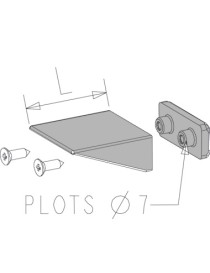 Equerre à contre-plaque Gris