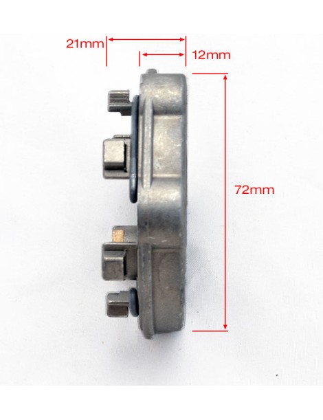 Vue de coté Support moteur Somfy Universel