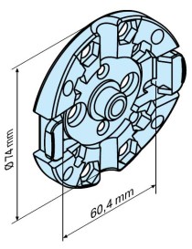 Support clip avec pion de centrage  Becker