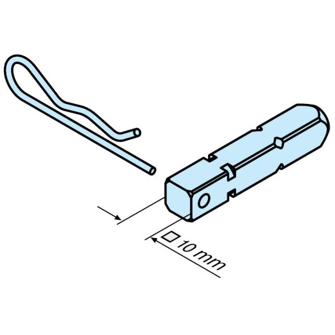 Carré de 10mm pour moteur Becker Carré de 10mm pour moteur Becker