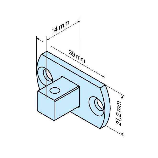 Carré de 10mm pour moteur Becker - Type P4-10 Carré de 10mm pour moteur Becker - Type P4-10