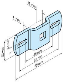Support traditionnel carré de 10mm