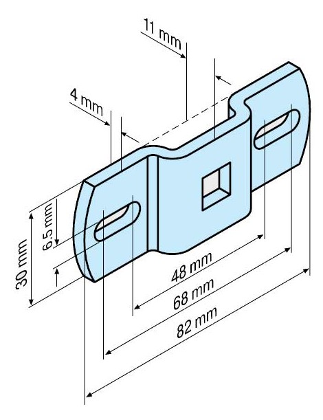 Support traditionnel carré de 10mm