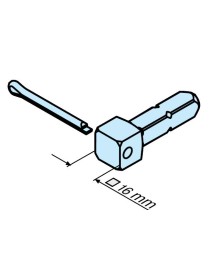 Carré de 10mm - Carré de 16mm sortant pour moteur Becker