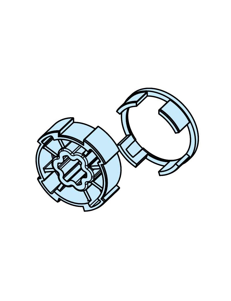 Roue et couronne Deprat 53 pour moteur Becker