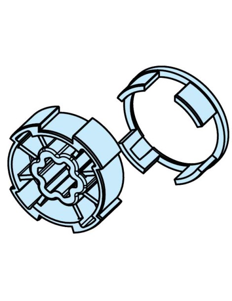 Roue et couronne Deprat 53 pour moteur Becker