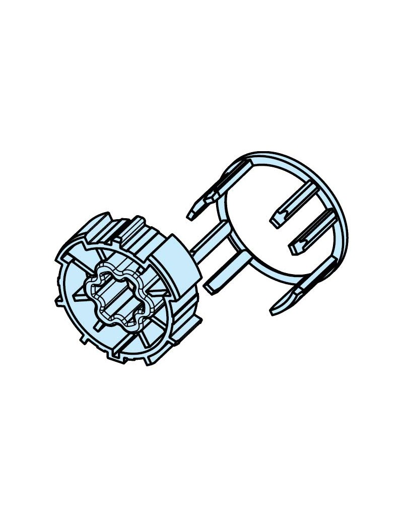 Roue et couronne ZF 54 pour moteur Becker