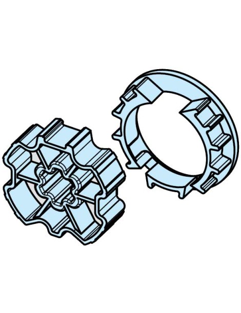 Roue et couronne ZF 64 pour moteur Becker