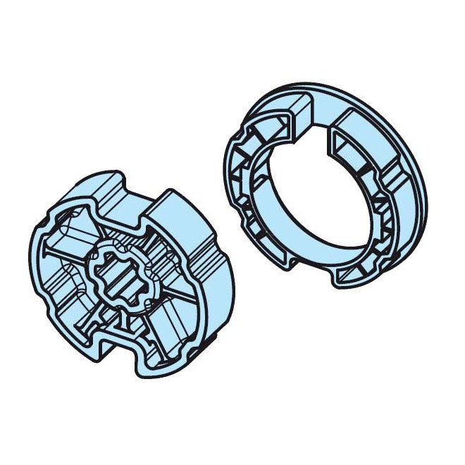Roue et couronne Rond 70 à goutte pour moteur Becker Roue et couronne Rond 70 à goutte pour moteur Becker