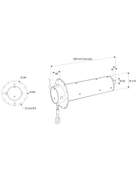 Moteur Deprat D115 500Nm Mono Bride décalée