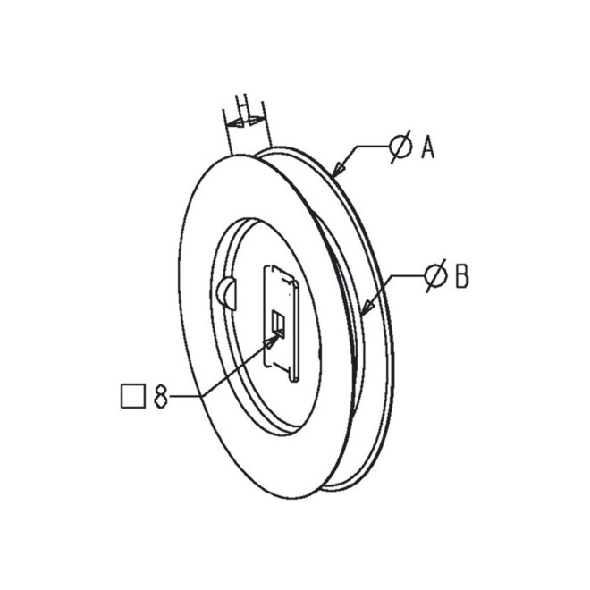 Poulie à Clef Sangle 17mm Diam.98
