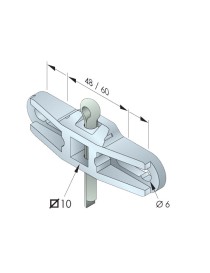 Support carré 10 - entraxe large - Tradi