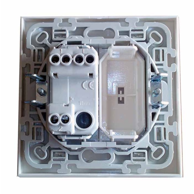 Inverseur 3 positions fixes Blanc encastrable