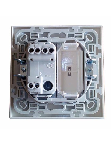 Inverseur 3 positions fixes Blanc encastrable