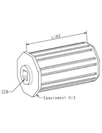 Embout octo 40 - Carré de 8 Femelle