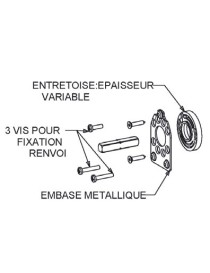 sachet accessoire liaison treuil renvoi de mouvement