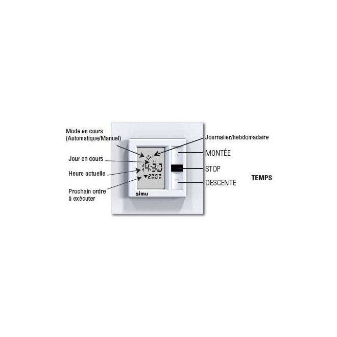 Horloge Murale Timer AC Simu fonctionnalité