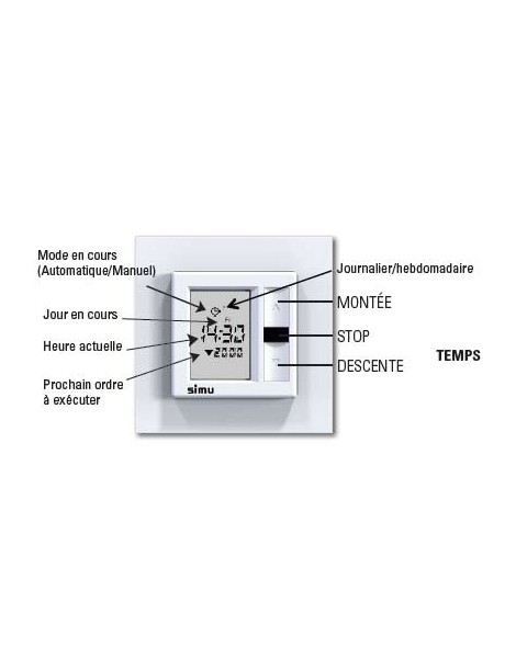 Horloge Murale Timer AC Simu fonctionnalité