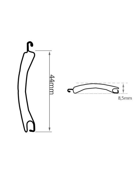 Lame 44mm Aluminium Blanc 115cm de long 