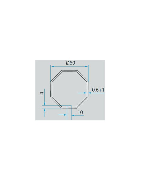 Adaptateurs moteur Cherubini  Ø45 - tube octo 60