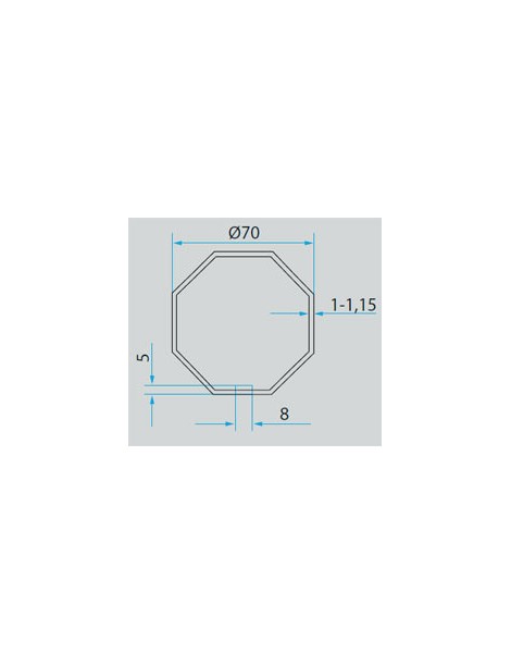 Adaptateurs moteur Cherubini  Ø45 - tube octo 70